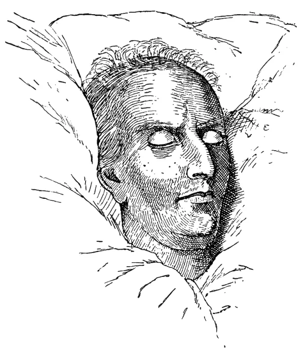 Framed Print : A death mask of Friedrich Schiller - a German poet