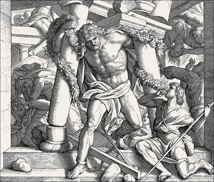 Framed Print : Death of Samson, Old Testament