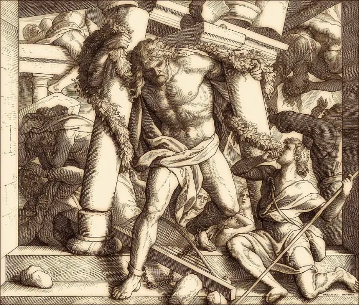 Framed Print : Death of Samson, Old Testament