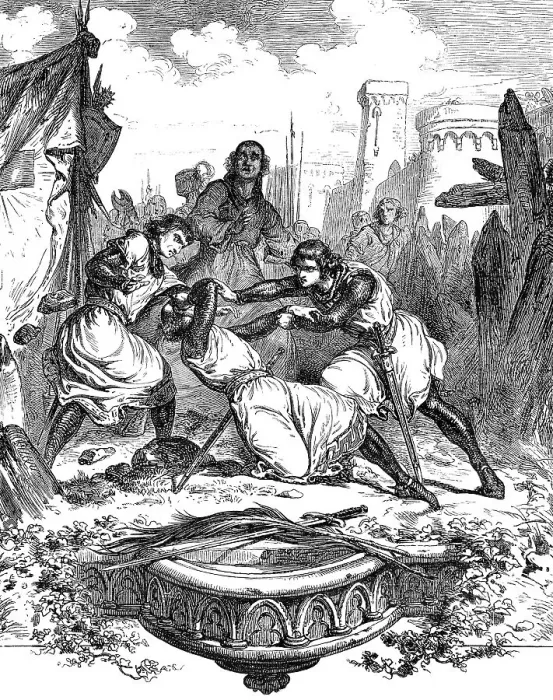 Framed Print : Death of Simon IV de Montfort on 25 June 1218 Framed Print : Death of Simon IV de Montfort on 25 June 1218