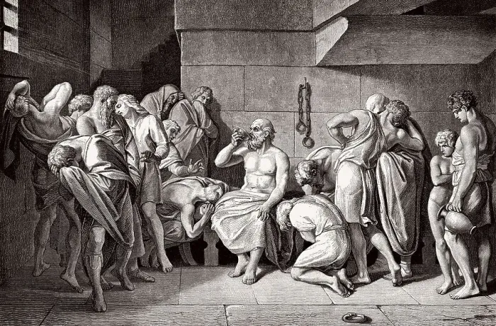 Framed Print : The Death of Socrates, 469-399 BC Framed Print : The Death of Socrates, 469-399 BC