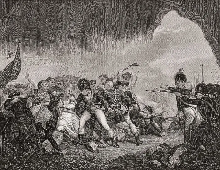 Framed Print : Death of Tipu Sultan, 4. Mai 1799 in Srirangapatna in the Fourth Mysore War