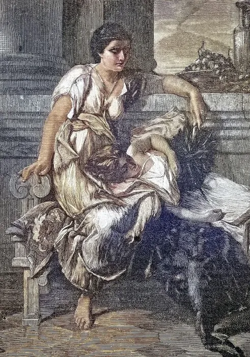 Framed Print : Decadent Women's Life in Ancient Pompeii