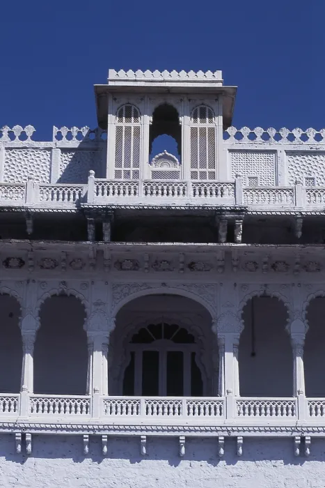 Framed Print : Decorated balcony of palace, Kota