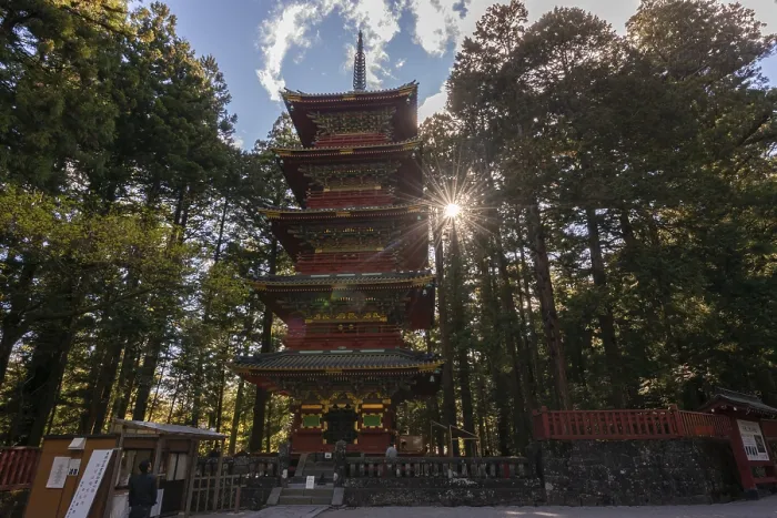 Framed Print : Decorated five-storey pagoda, Toshogu Gojunoto