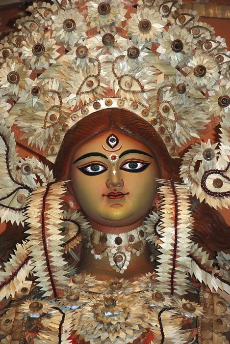 Framed Print : Decorative Durga clay model showing third eye open on Durga puja Framed Print : Decorative Durga clay model showing third eye open on Durga puja
