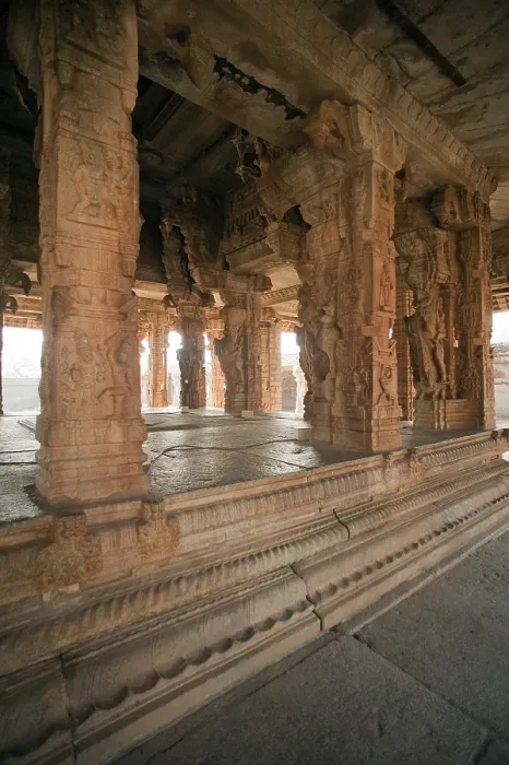 Framed Print : Decorative pillars carving at vitthal temple