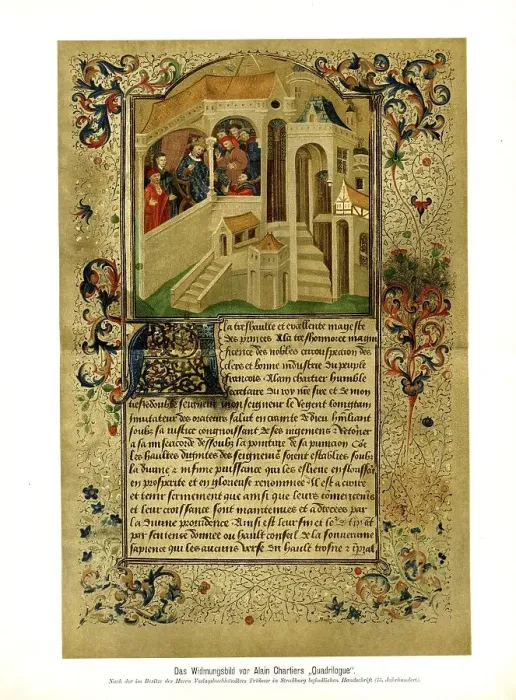 Framed Print : The dedication picture of Alain Chartrier's Quadrilogue