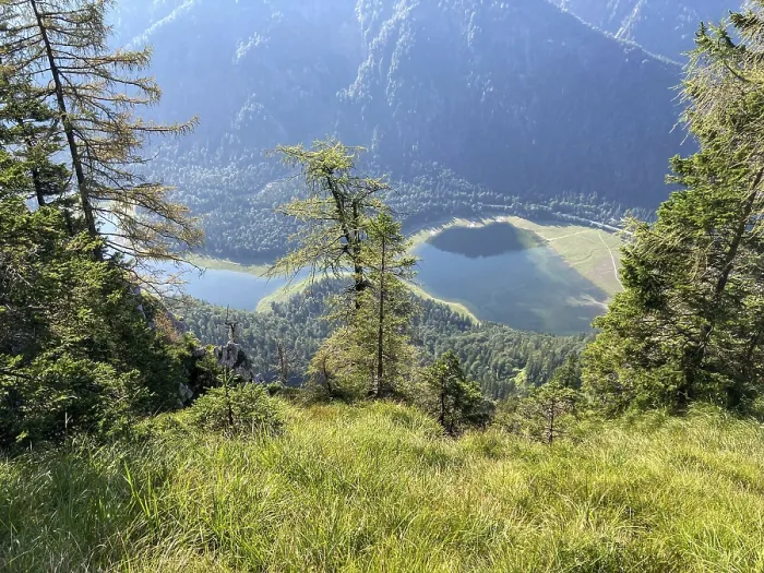 Framed Print : Deep view of the Mittersee and Loedensee lakes near Ruhpolding