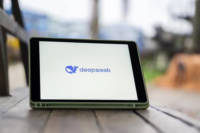 Framed Print : Deepseek Ai logo is displayed on smartphone