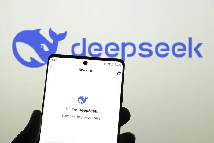 Framed Print : Deepseek Ai logo is displayed on smartphone Framed Print : Deepseek Ai logo is displayed on smartphone