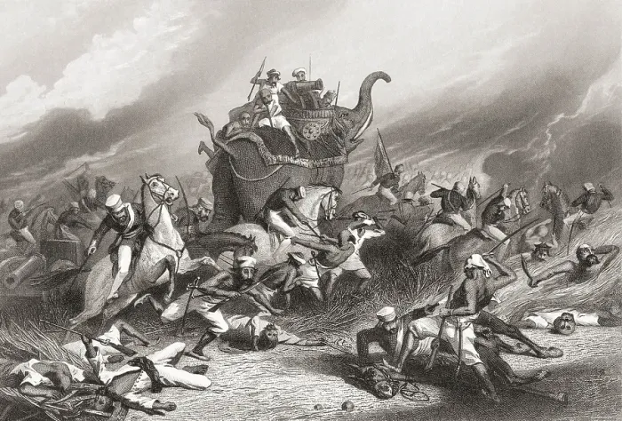 Framed Print : Defeat of the Peshwas army before Jhansi by General Rose, India, Asia, 1858, Asia