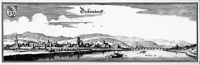 Framed Print : Deggendorf on the Danube river