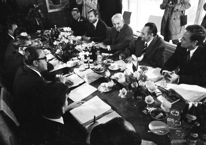 Framed Print : Delegations from the GDR with its leader Michael Kohl