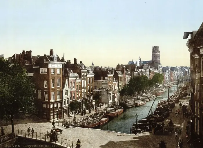 Framed Print : Delft-Vaart, Rotterdam, Holland, c