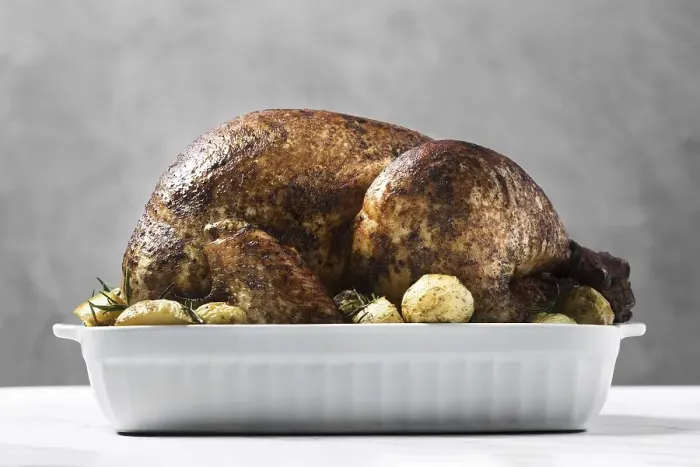 Framed Print : Delicious roasted turkey tray