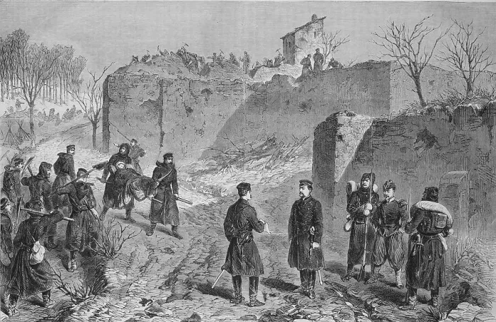 Framed Print : Demolition of French batteries on Mont Abron