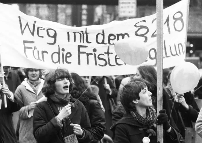 Framed Print : Demonstration by woman and men on International Women's Day