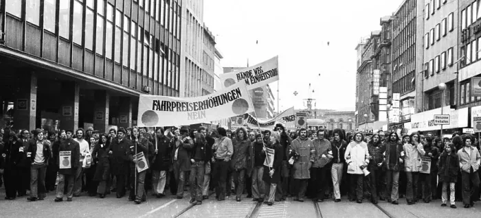 Framed Print : Demonstrations from 1-5 April 1975 in the centre of Hanover Framed Print : Demonstrations from 1-5 April 1975 in the centre of Hanover