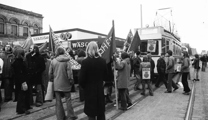Framed Print : Demonstrations from 1-5 April 1975 in the centre of Hanover