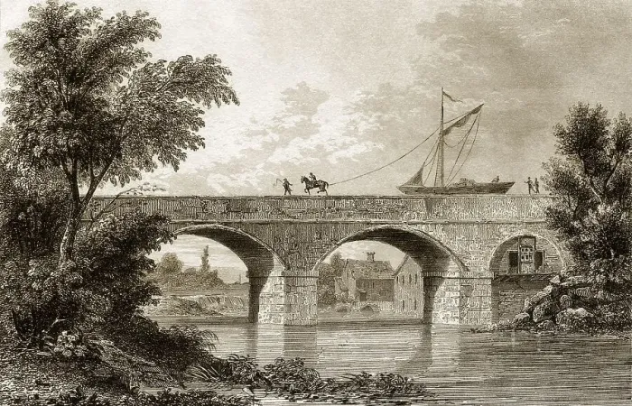 Framed Print : Der Bridgewater-Kanal in Barton