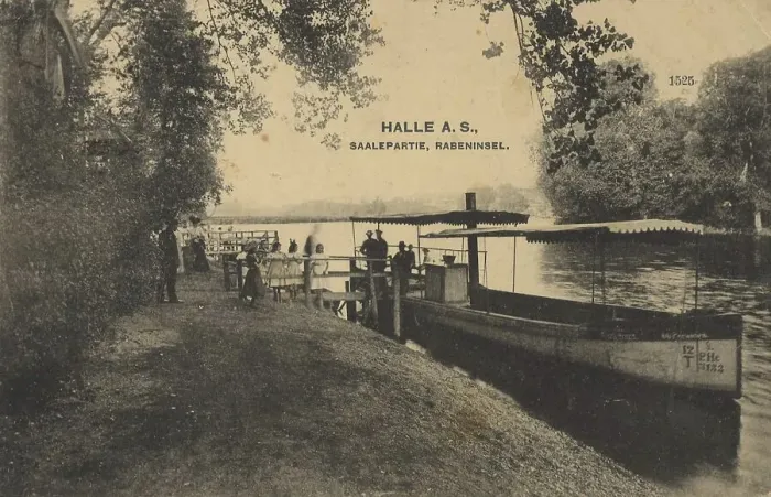 Framed Print : An der Saale in Halle an der Saale