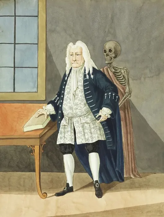 Framed Print : Der Tod kommt zum Buergermeister