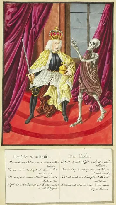 Framed Print : Der Tod kommt zum Kaiser, Todten-Tantz after Beck Framed Print : Der Tod kommt zum Kaiser, Todten-Tantz after Beck