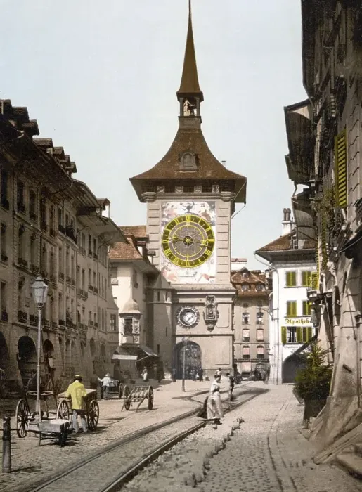 Framed Print : Der Uhrturm, Bern, Stadt, Schweiz