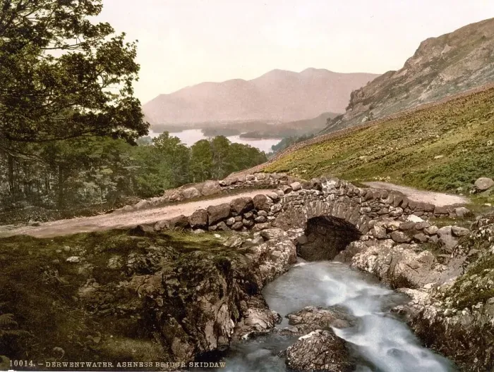 Framed Print : Derwentwater, Ashness Bridge and Skiddaw