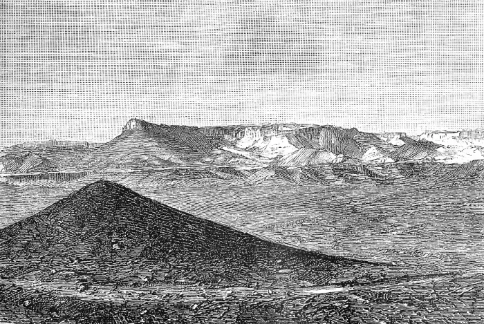Framed Print : Desert-like mountain landscape Al Farafra in the Egyptian Sahara, stone desert, Hammada, travelling, Egypt, historical illustration 1886, Africa Framed Print : Desert-like mountain landscape Al Farafra in the Egyptian Sahara, stone desert, Hammada, travelling, Egypt, historical illustration 1886, Africa