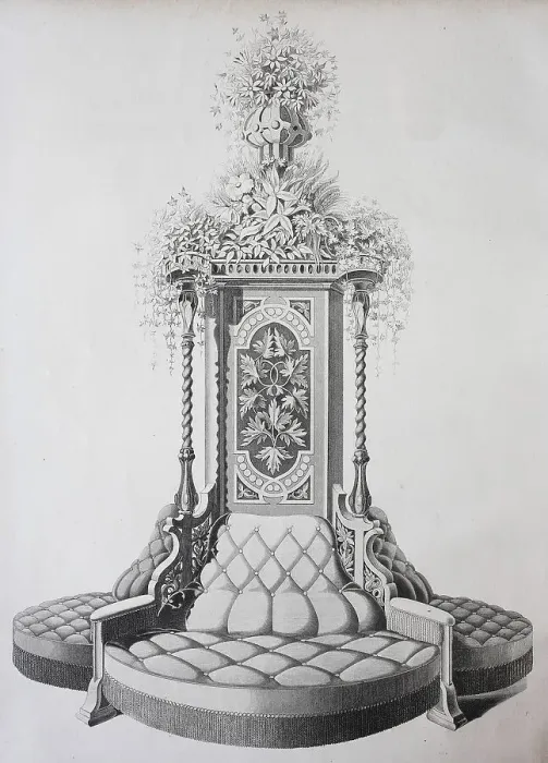 Framed Print : Design of luxury furniture, here a couch