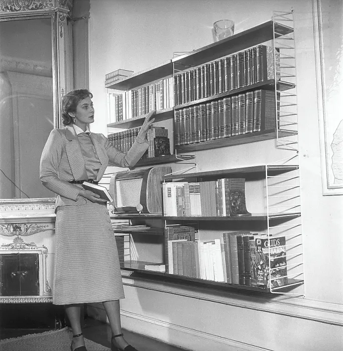 Framed Print : The designers of the Swedish String shelf. Kajsa Strinning. Born January 27 1922, dead December 20 2017
