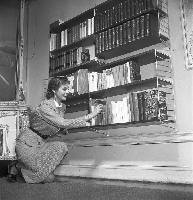 Framed Print : The designers of the Swedish String shelf