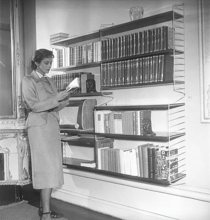 Framed Print : The designers of the Swedish String shelf