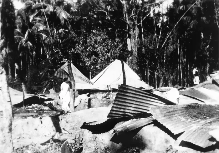 Framed Print : Destruction caused by riots between Hindus and Muslims in Noakhali, East Bengal, November 1946, India, Asia Framed Print : Destruction caused by riots between Hindus and Muslims in Noakhali, East Bengal, November 1946, India, Asia