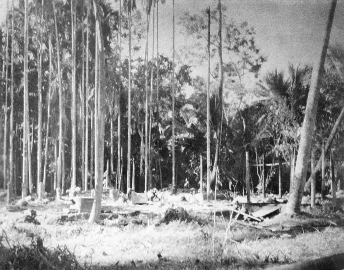 Framed Print : Destruction caused by riots between Hindus and Muslims in Noakhali East Bengal, November 1946, India, Asia
