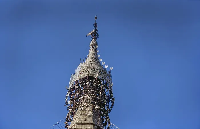 Framed Print : Detail, the top of Sule Pagoda