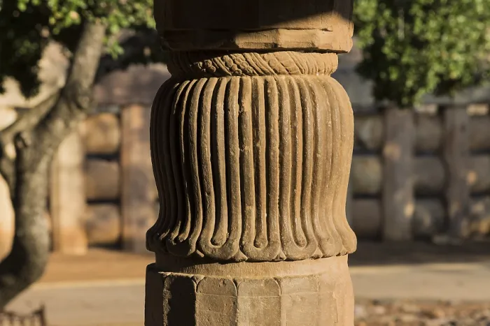 Framed Print : Detailed carving of Temple 17 pillar Framed Print : Detailed carving of Temple 17 pillar