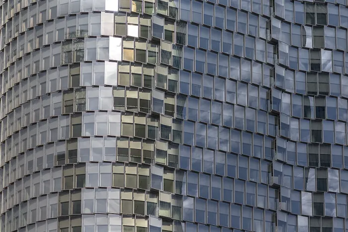 Framed Print : Detailed view of an office facade in La Defence
