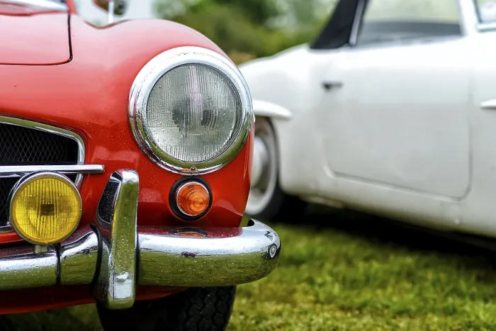 Framed Print : Details of a classic car in a museum Framed Print : Details of a classic car in a museum