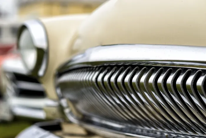 Framed Print : Details of a classic car in a museum Framed Print : Details of a classic car in a museum