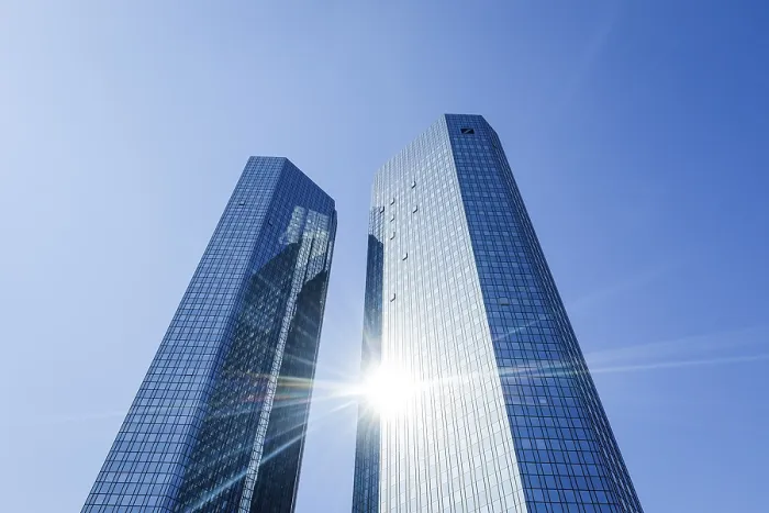 Framed Print : Deutsche Bank, Frankfurt am Main, Hesse, Germany