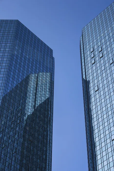 Framed Print : Deutsche Bank, office tower, corporate headquarters