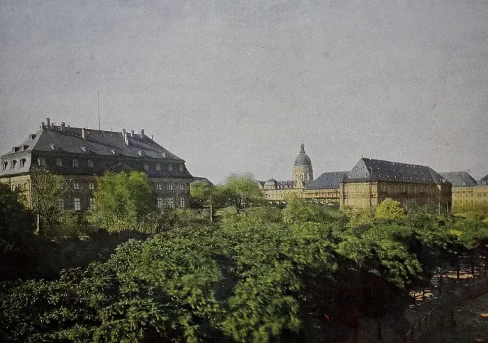 Framed Print : The Deutschordenspalais and the Electoral Palace in Mainz in 1910