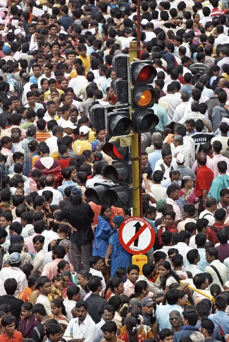 Framed Print : Devotees waiting for ganesh immersion at Bombay Mumbai