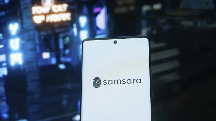 Framed Print : Dhaka, Bangladesh 04 May 2025: American cloud software company Samsara Inc