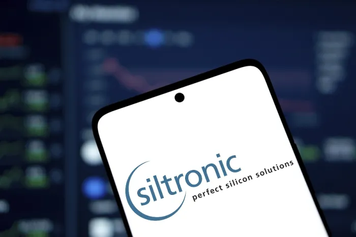 Framed Print : Dhaka, Bangladesh- Siltronic AG logo is displayed on smartphone