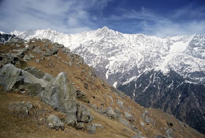 Framed Print : Dhavaladhar range, Triund Treak