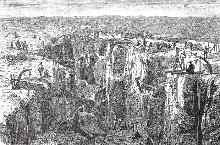 Framed Print : Diamond mining near Kimberley in 1880